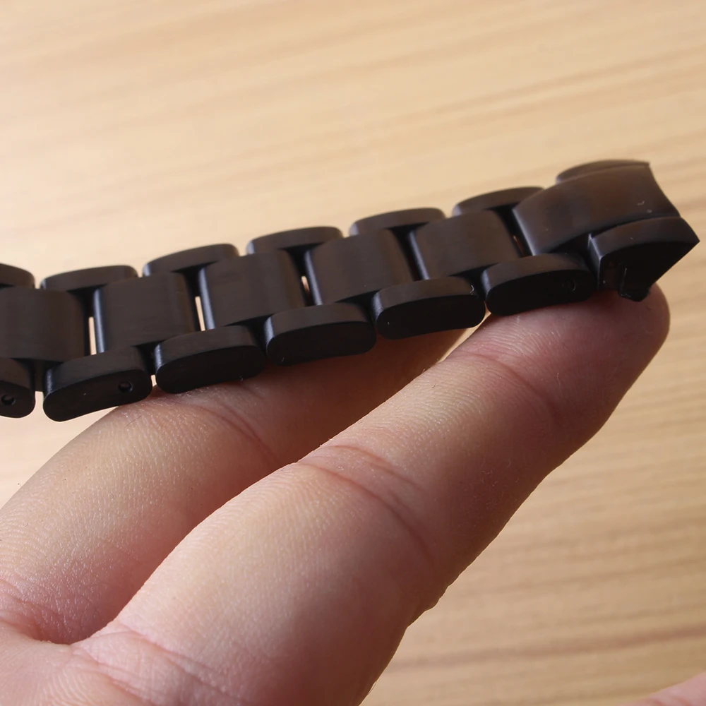 Черный матовый ремешок для часов из нержавеющей стали Gear S3 специальные сплошные