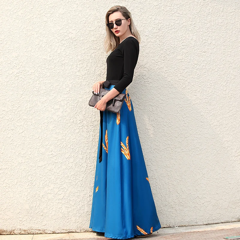 Высокое качество 2017 новое дизайнерское женское лоскутное синее черное Тонкое