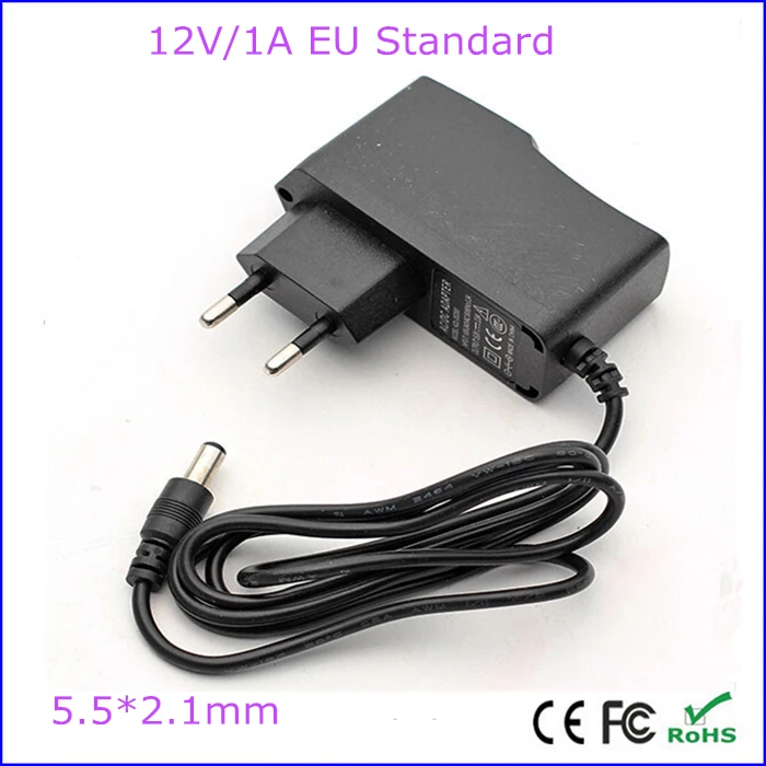 AC 110-240volt к DC 12V/1A ЕС стандартный адаптер питания для cctv камеры/светодиодный