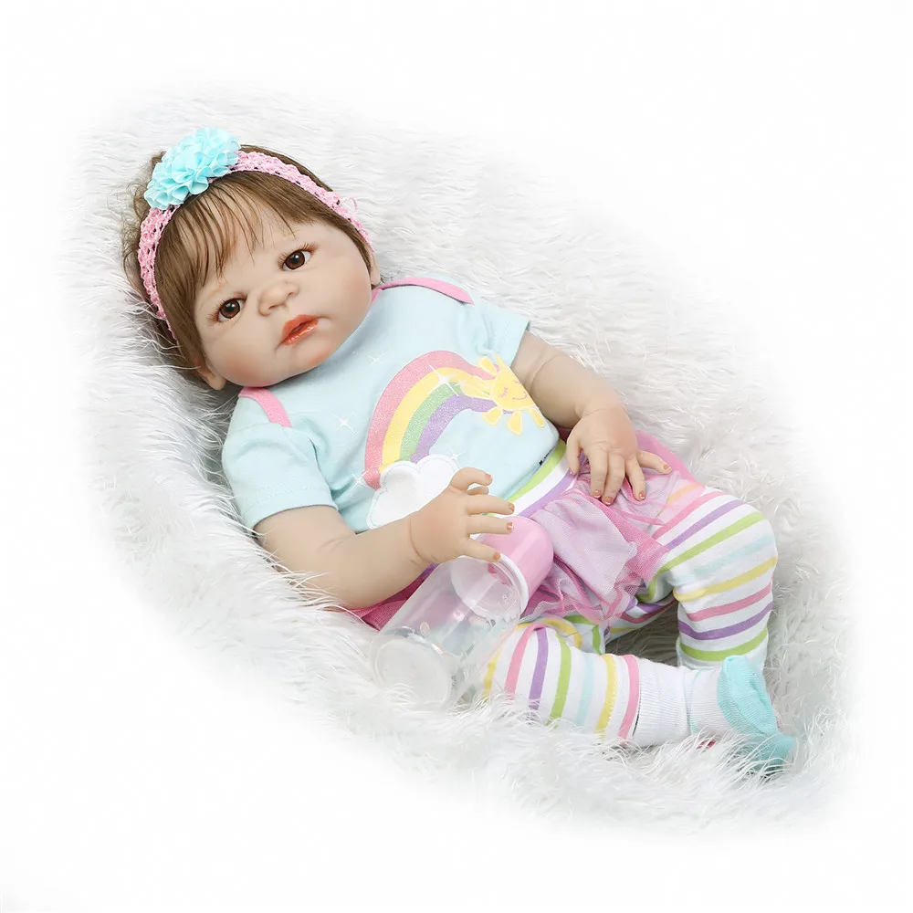 Силиконовые куклы Новорожденные на все тело 22 дюйма 55 см|girl reborns|full body silicone rebornsreal