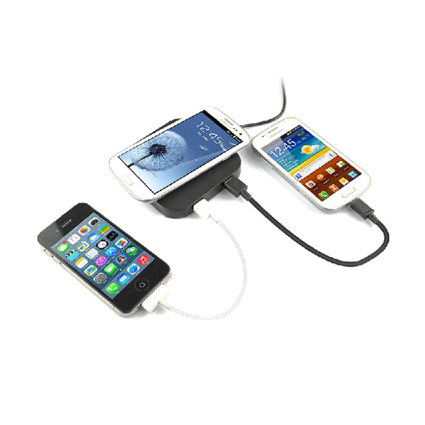 Двойное Беспроводное зарядное устройство Qi с двойным Usb тонкая портативная
