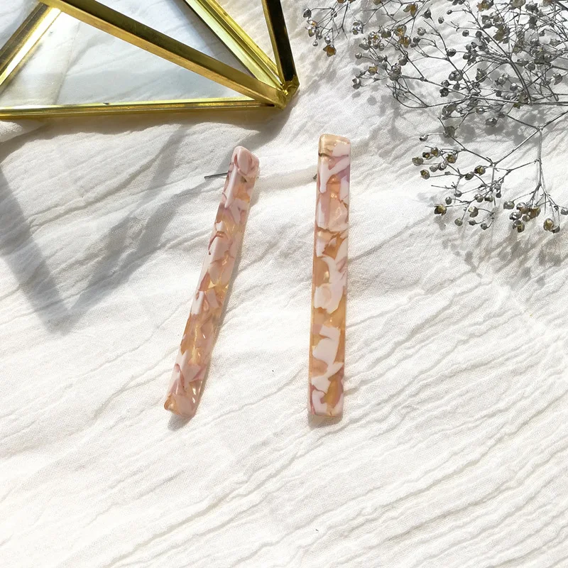 ILYF новые минималистичные акриловые серьги из полимеров квадратные
