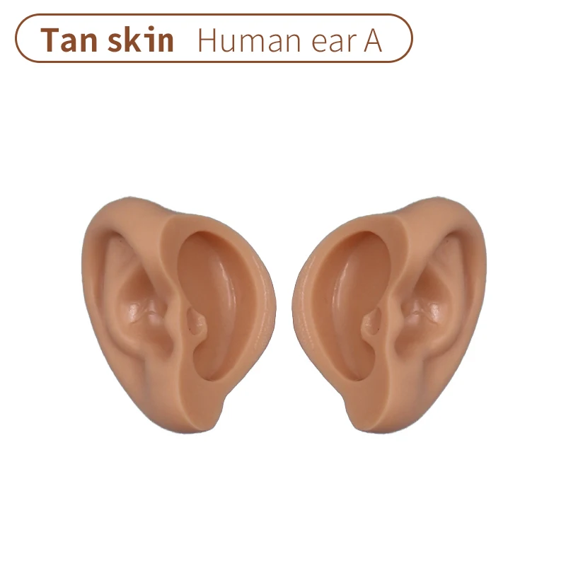 tan-skin-Human-ear-A Blyth кукла ухо человеческие уши, эльф Уши установлен с глиной, не требуется резки белая кожа, загар кожа, темная кожа, натуральная кожа - Цвет: tan-skin-Human-ear-A