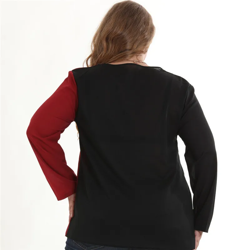 Уличная 5xl 6xl Шифоновая Блузка корейский стиль для женщин с длинным рукавом