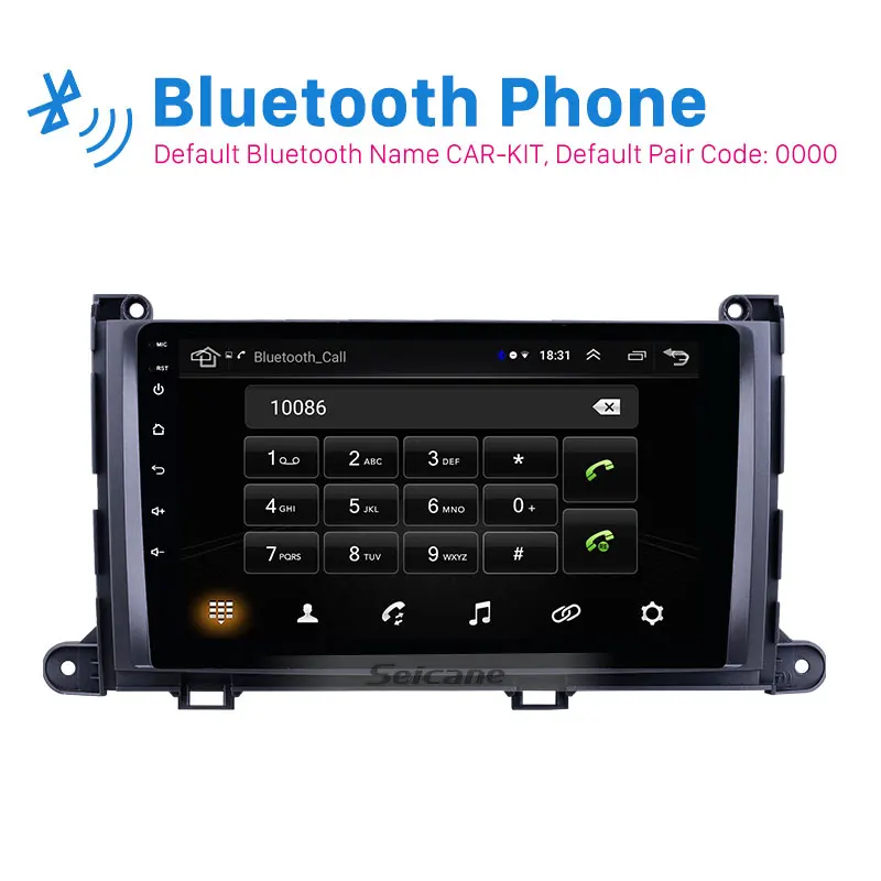 Seicane Android 9 1 автомобильный мультимедийный плеер дюймов GPS Navi стерео радио для Toyota