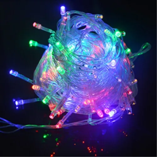 RGB 10 м 20 м 30 м 40 м наружный садовый свет сказочная гирлянда лампы для газона патио рождественское праздничное украшение для свадьбы 220 В ЕС вилка - Испускаемый цвет: RGB