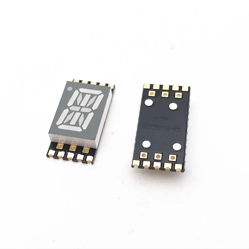 10 шт. SMD цифровая трубка 0,4 дюймов красный 16 сегментный smd светодиодный дисплей Nixie трубка 1 бит пластиковый металлический общий катод