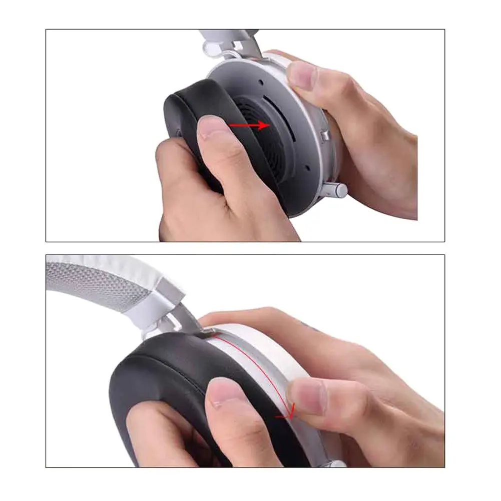 Сменные амбушюры для игровой гарнитуры razer Kraken Pro V2-пенные подушечки из мягкой кожи, 1 пара овальных амбушюр