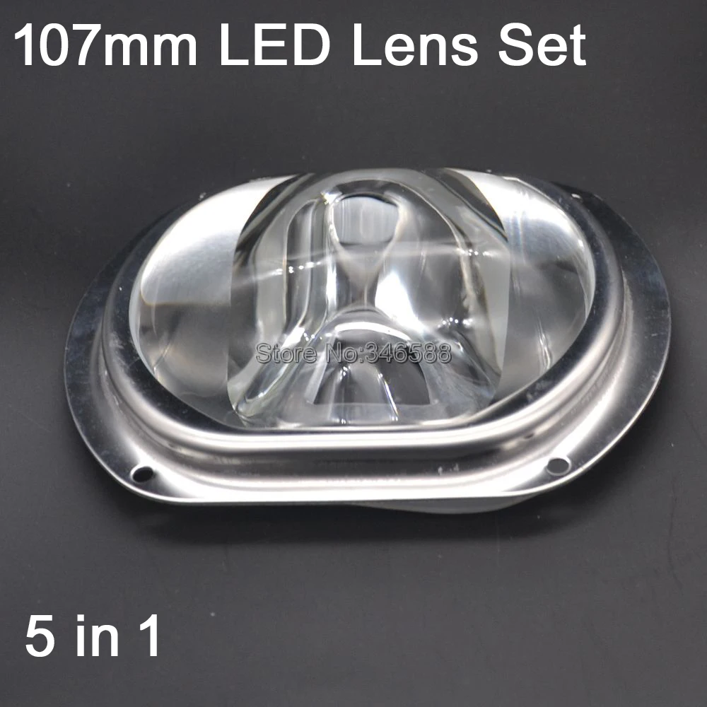 Оптическая стеклянная линза 107 мм 2 силиконовых кольца фиксирующий кронштейн