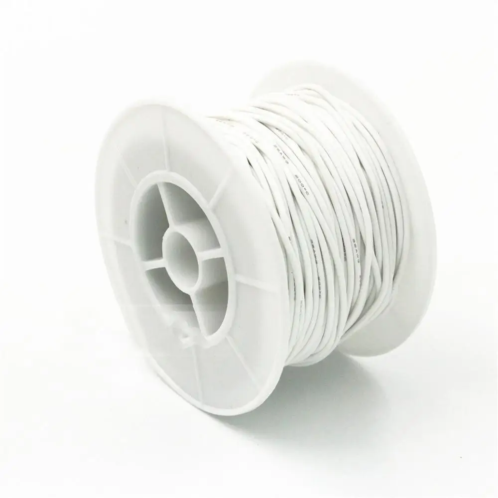 white 18 20 22 24 26 28 30 AWG силиконовые провода электронный проводник к внутренней проводке кабели провода DIY - Цвет: white
