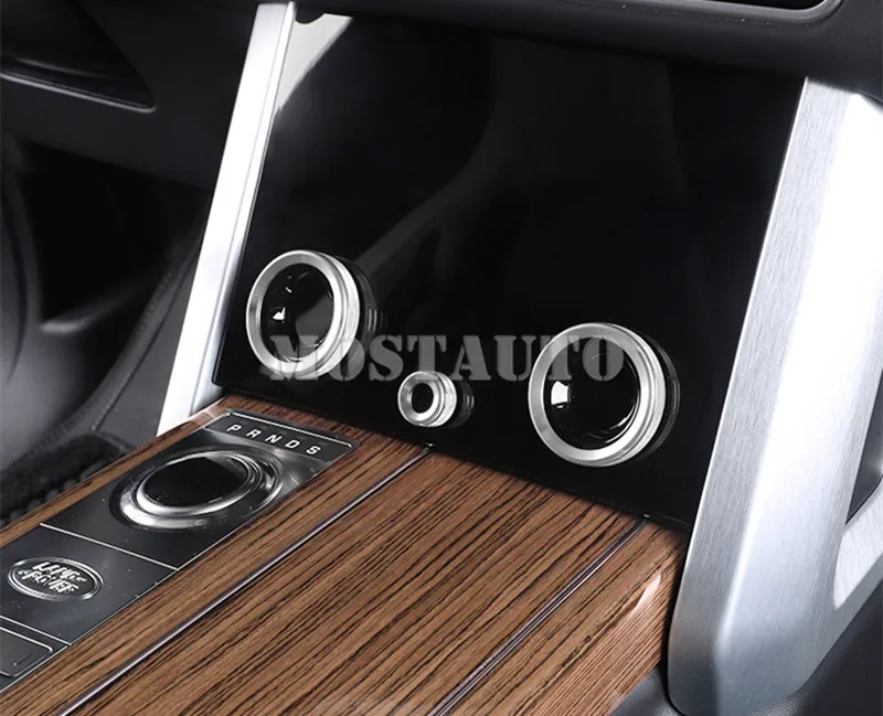 Внутренний регулятор для кондиционера Накладка для Land Rover Range Rover Sport L405 Vogue серебристый/синий/красный 3 шт