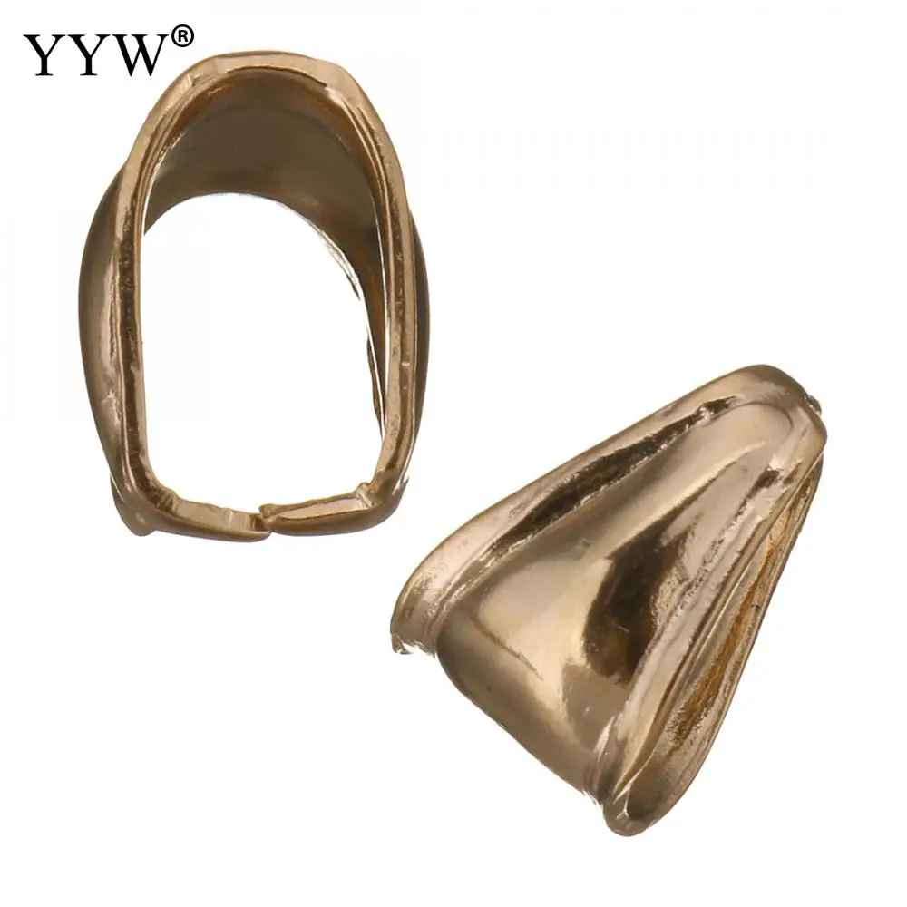 

5*8mm Hole Stainless Steel Pendant Pinch Bail Clasps Plumblack Rose Gold Tone For Diy Jewelry Findings Accessories 6.50x9.50x7mm