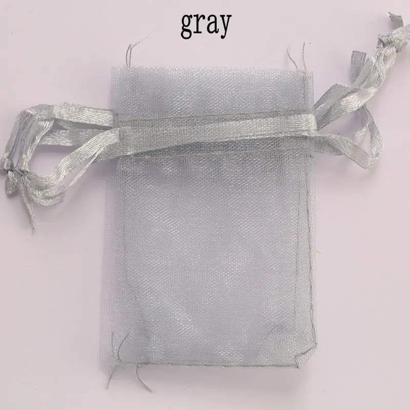 grey 23 Цвета 50 шт./лот 7*9 см, 9*12 см свадебная сумочка из органзы вечерние украшения для упаковки ювелирных изделий, сумки холст подарочные мешочки из органзы - Цвет: grey
