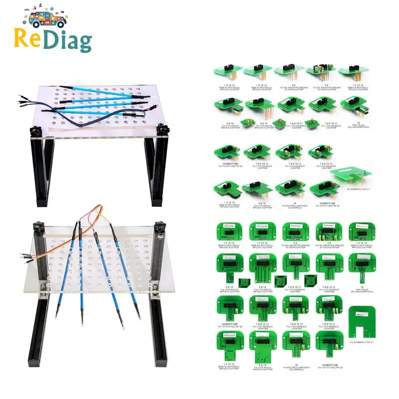 

BDM Frame LED Full Adapters 22pcs/Set BDM Probe Dimsport LED BDM Frame ECU Programmer Works BDM100 FGETCH V2 5.017 V7.020