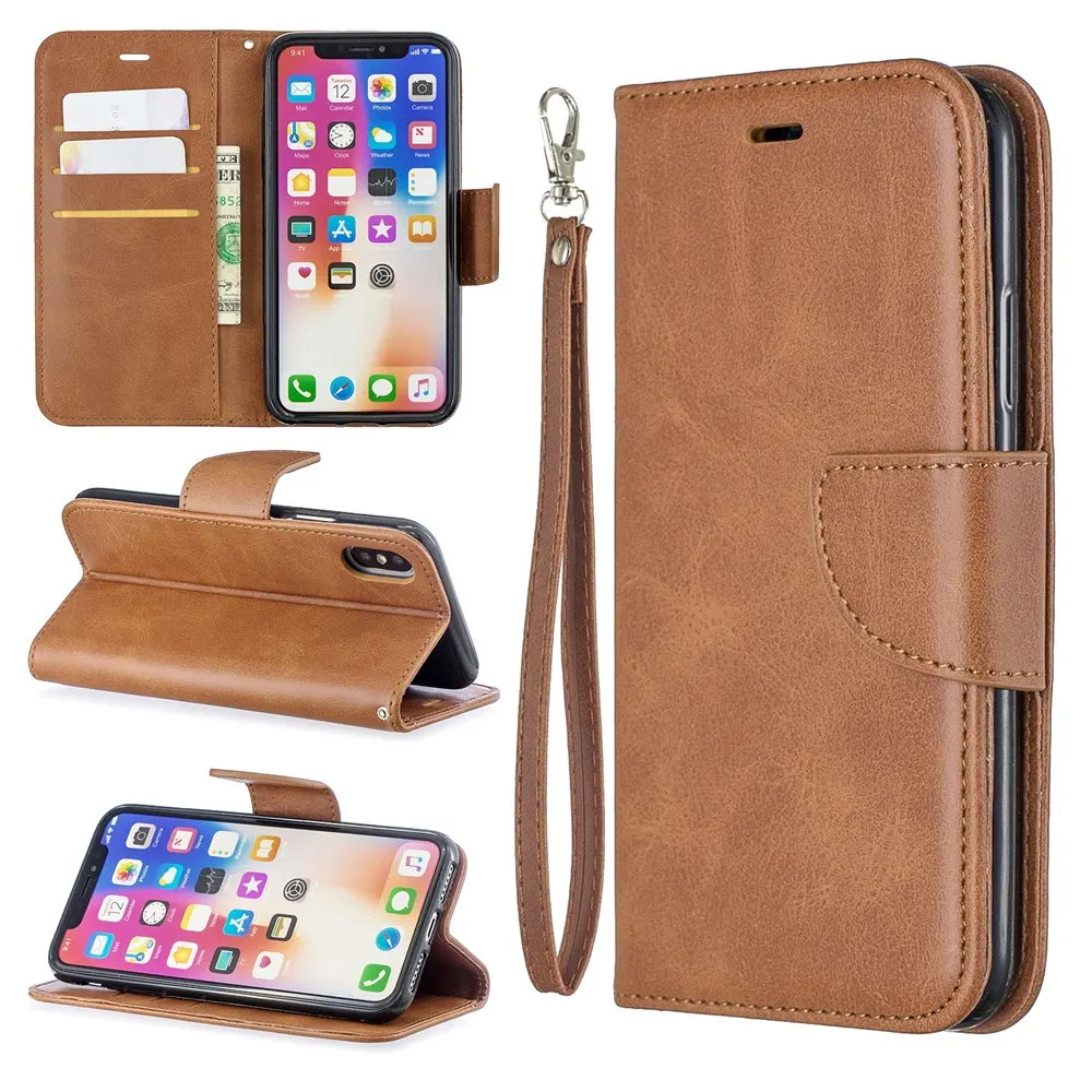 Деловой кожаный флип-чехол для iPhone 12 11 Pro 6 6S 8 7 Plus XS MAX X XR держатель карт чехол