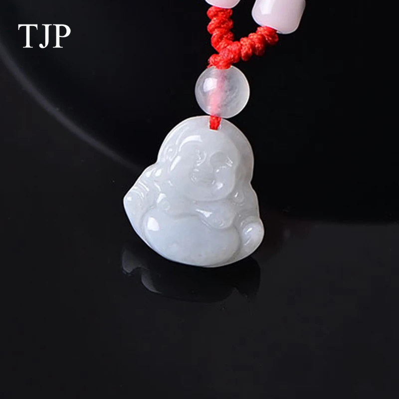 TJP ювелирные изделия из нефрита подвеска с изумрудом Будды ожерелье натурального
