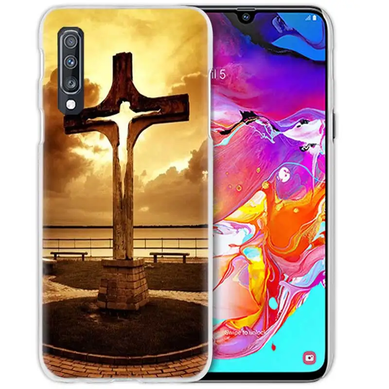 15 С христианскими текстами и кросс-чехол для samsung Galaxy M40 A50 A80 A70 A60 A40 A30 A20e A10 J4 J6 плюс J8 жесткий чехол из ПК для телефона - Цвет: 15