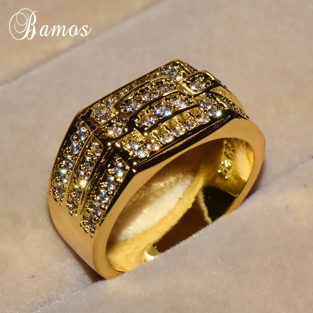 Роскошное кольцо на палец из фианита Bamos модные большие обручальные кольца