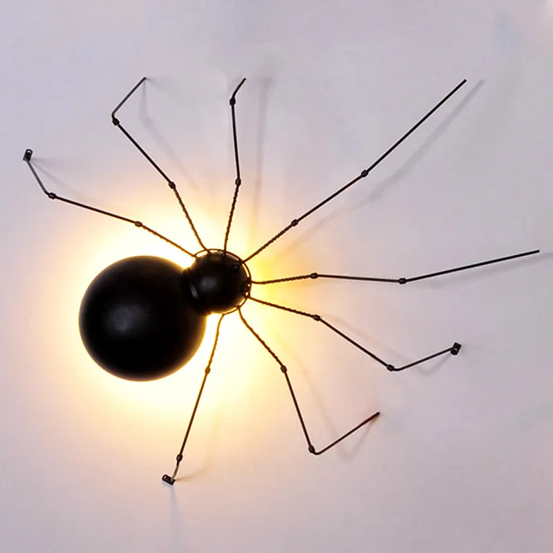 Насекомые Арт Деко LED Железный муравей Настенные светильники лампы черные для