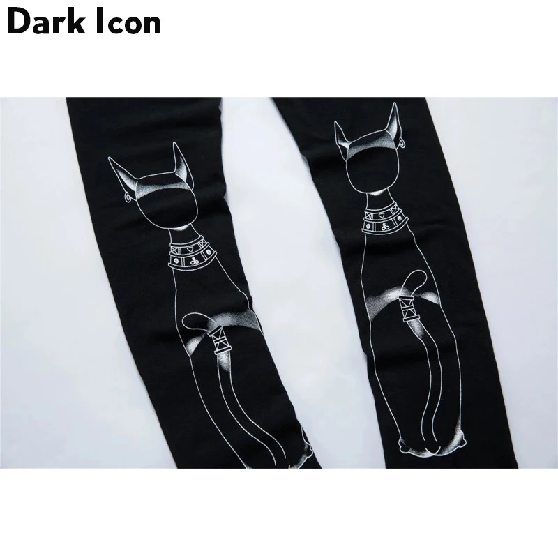 Леггинсы мужские с принтом кота и эластичной резинкой на талии|leggings men|mens leggingsmens