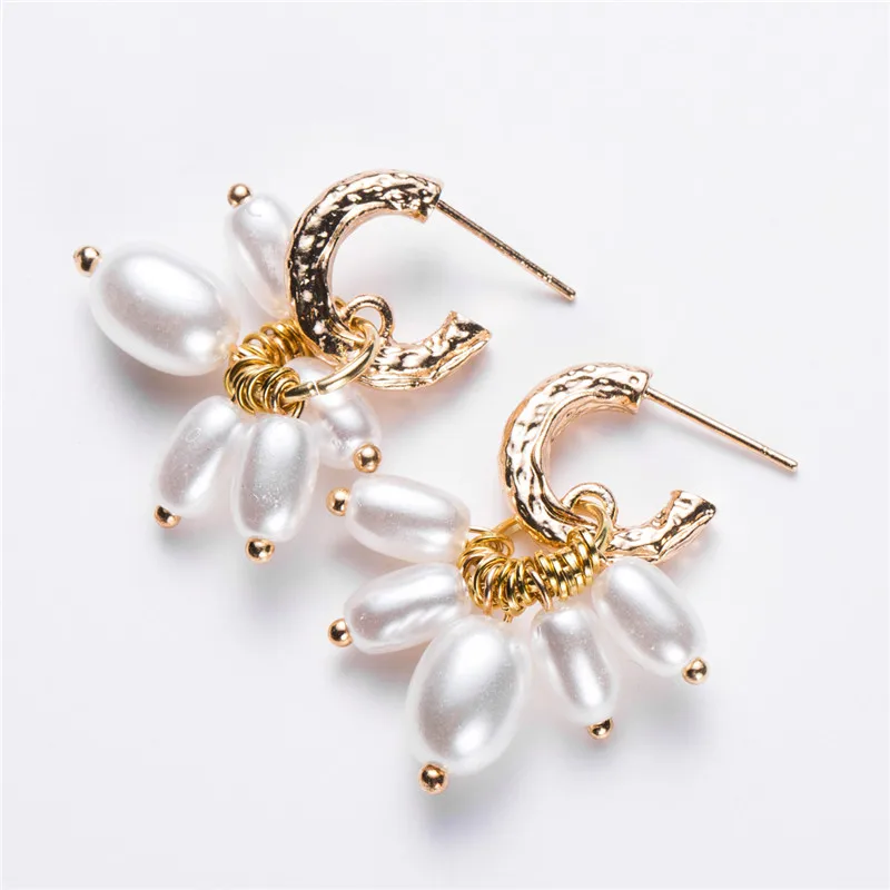 Multi Pearls Pendants Women Earrings ZA New Arrival Bouquet Small Drop Best Birthday Gift for Her pendientes ET1144 | Украшения и