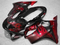 customized motorcycle fairing kit for h cbr600 f4 99 00 cbr600f4 1999 2000 f4 cbr600 red flames black abs fairings set
