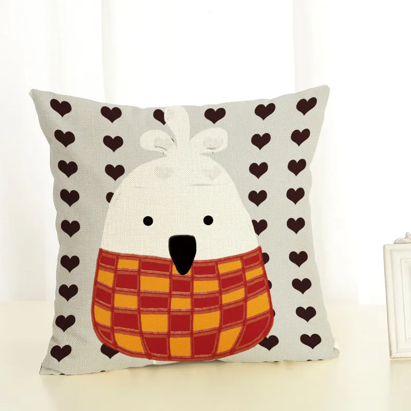 Новый стиль Мультяшные Животные наволочки для диванной подушки мягкие
