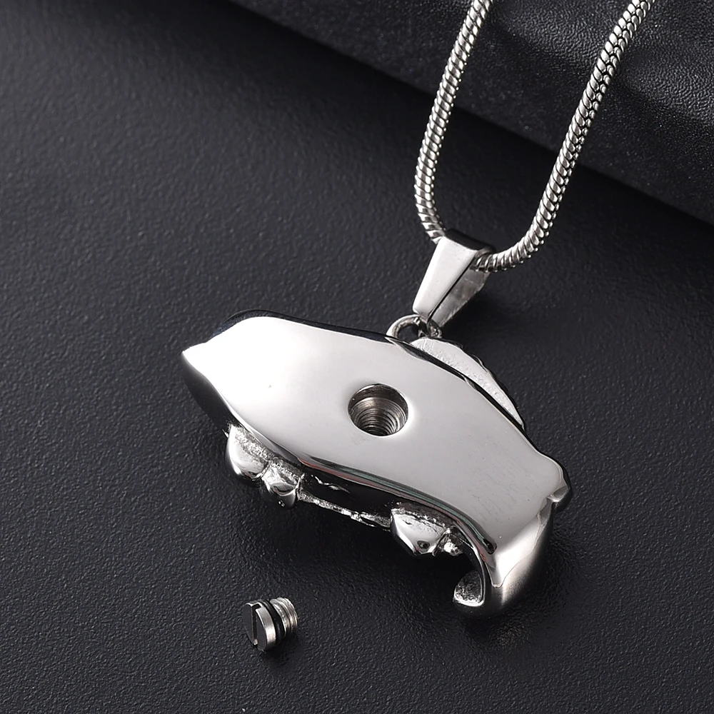 

JJ10924 Fish Cremation Jewelry Stainless Steel Memorial Ashes Necklace Holder Keepsake Funeral Urn Pendant For Pet Mini Casket