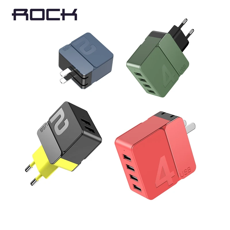 ROCK Sugar USB зарядное устройство для путешествий мобильный телефон зарядные