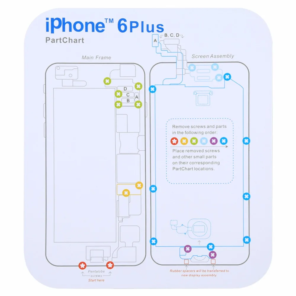 Магнитный коврик для шурупов с памятью iPhone X 8 Plus 7 6s 6 и размер: 17 см x 15 9 см|Наборы