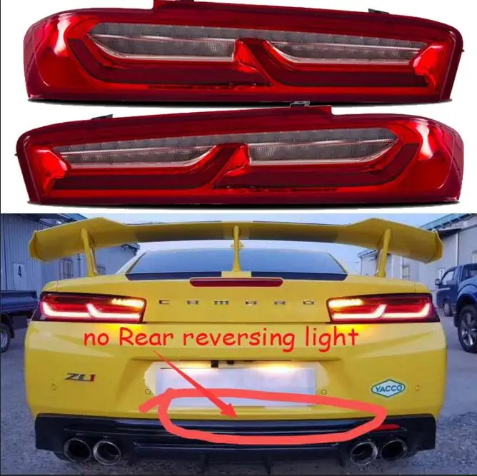 no Reversing light 2 шт. для автомобильных головных фар Для Camaro для HID ксеноновых фар Plug and Play автомобильные аксессуары Задний фонарь Camaro противотуманная фара - Цвет: no Reversing light