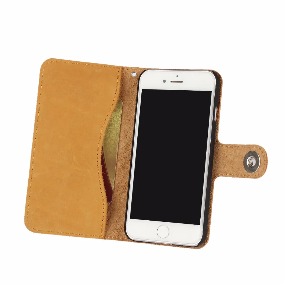 На S Кейл матовая кожа телефона flip case защиты Shell для iPhone 4 4S 5 5S SE 6 7 plu s бумажник с