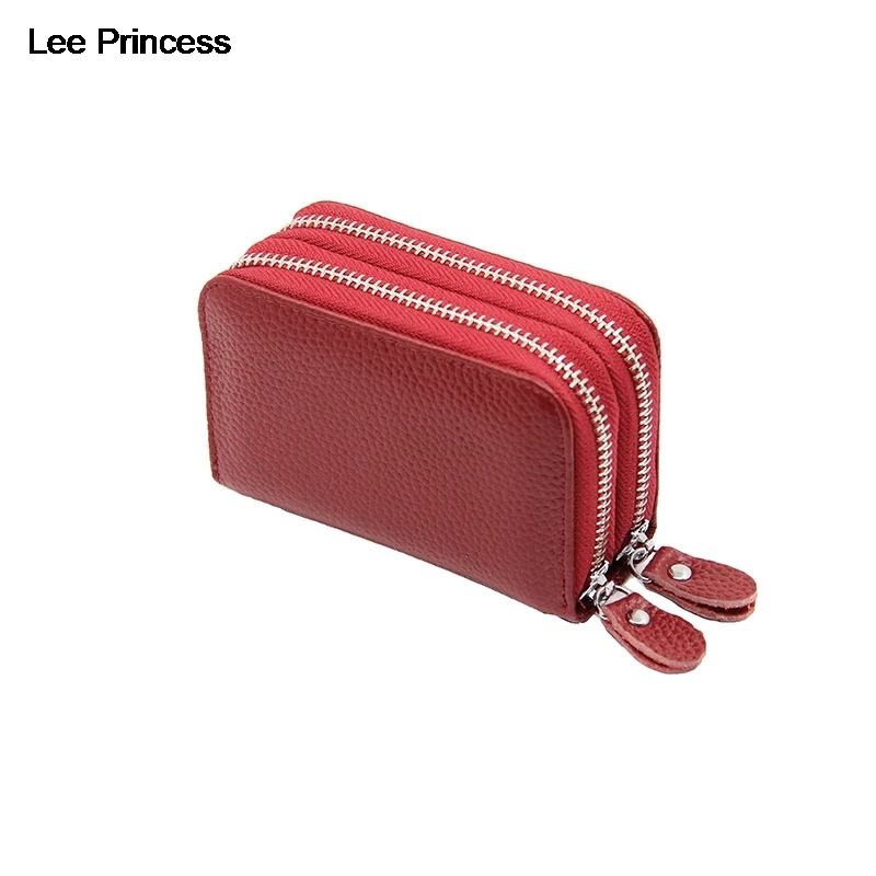 Lee Princess кошелек на двойной молнии из натуральной кожи женская маленькая сумка для