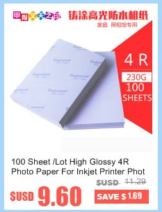 Для кулинарно-деликатесной продукции 4R 5R A3 A4 20-100sheets пакет 230 г новая упаковка Цвет струйный принтер поставки 4880 точек/дюйм 210*297 мм глянцевая фотобумага