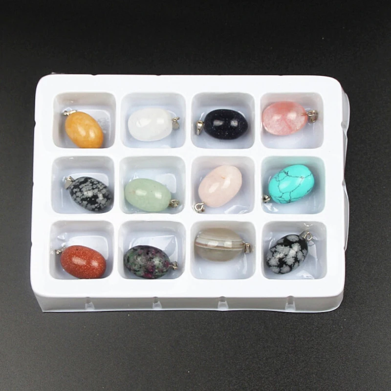 12 шт. Рождественские Подвески в форме яйца разноцветном стиле с коробкой