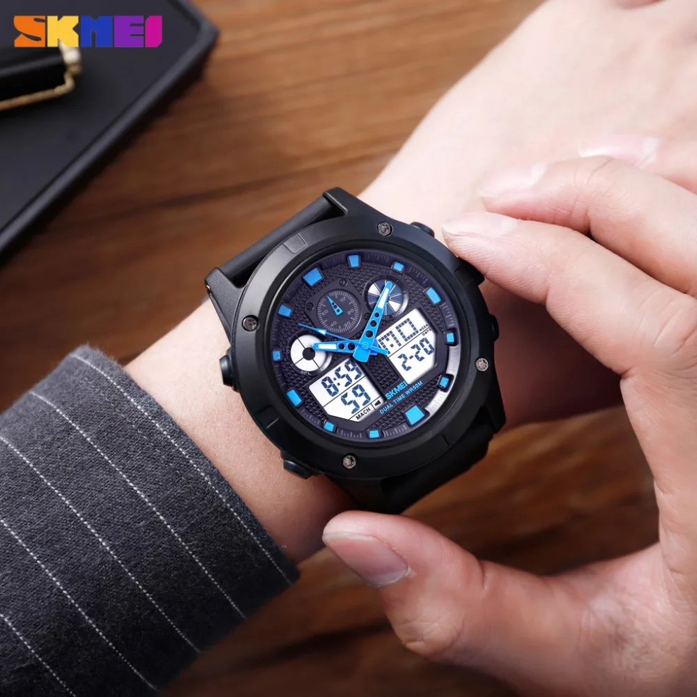 

SKMEI Fashion Digital Outdoor Sport Watch Men New Luxury Military Waterproof Chronograph Dual Display Wristwatch Erkek Kol Saati