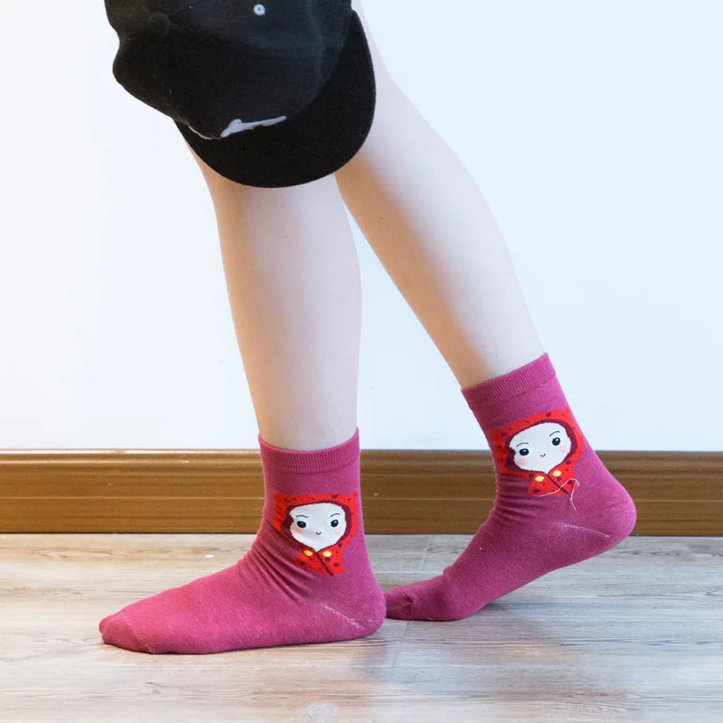 10Pairs/Lot 2016 women socks female creative cartoon winter cotton wholesale | Женская одежда