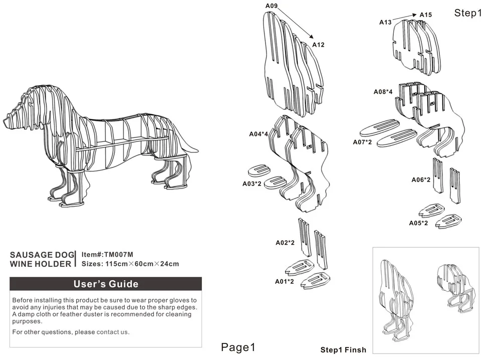 Высококачественный держатель для вина сосисок и собак деревянная мебель дома