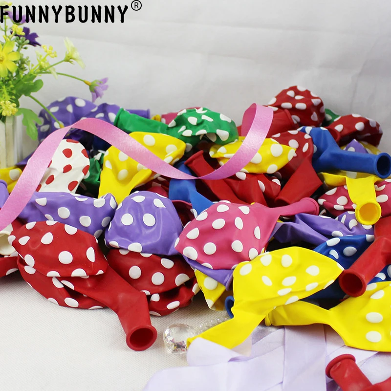 FUNNYBUNNY в горошек латексные воздушные шары для свадебной вечеринки теплое