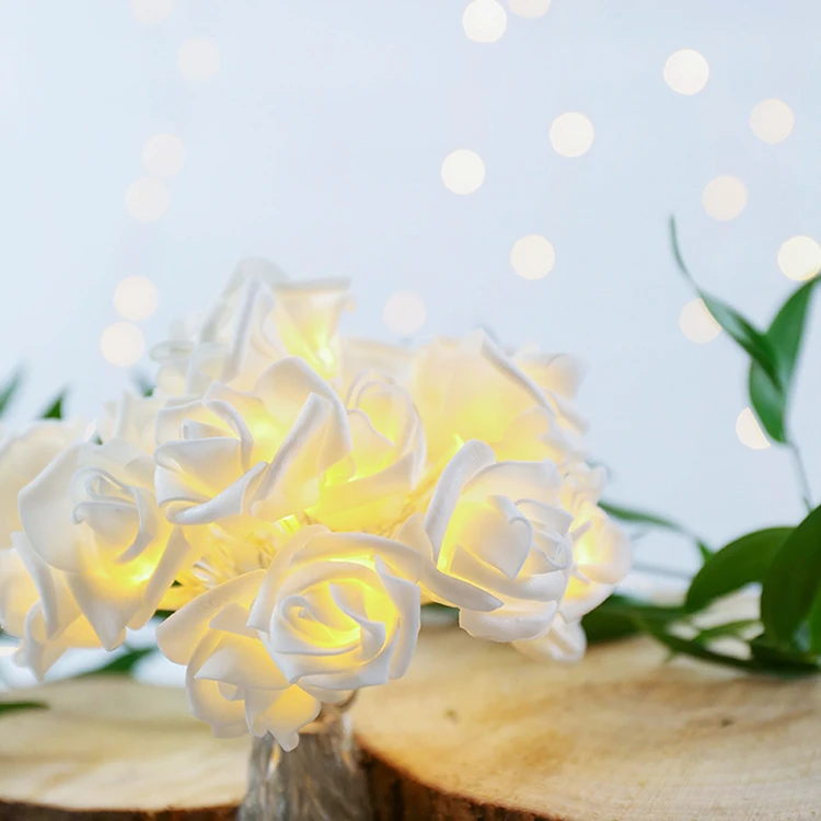 220V/110V 3M 20LED Rose Flowers LED String Light Fairy Lights For Bedroom Wedding Garden Girl's Room patio Garland Decoration |