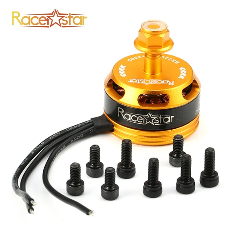 Racerstar Racing Edition 2205 BR2205 2300KV 2 4S бесщеточный мотор CW CCW желтый для QAV250 ZMR250 260 гоночный