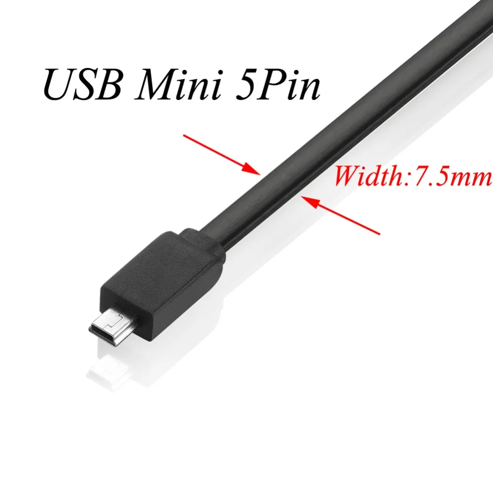 Плоский Мини кабель Bochara 5 контактов USB 2 0 тип A штекер штырьков 5P сердечники из