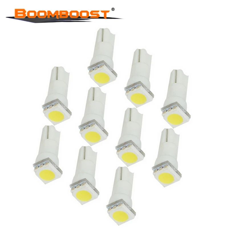 Новое поступление 10 шт./лот лампа для салона автомобиля T5 1SMD 5050 t5 светодиодная