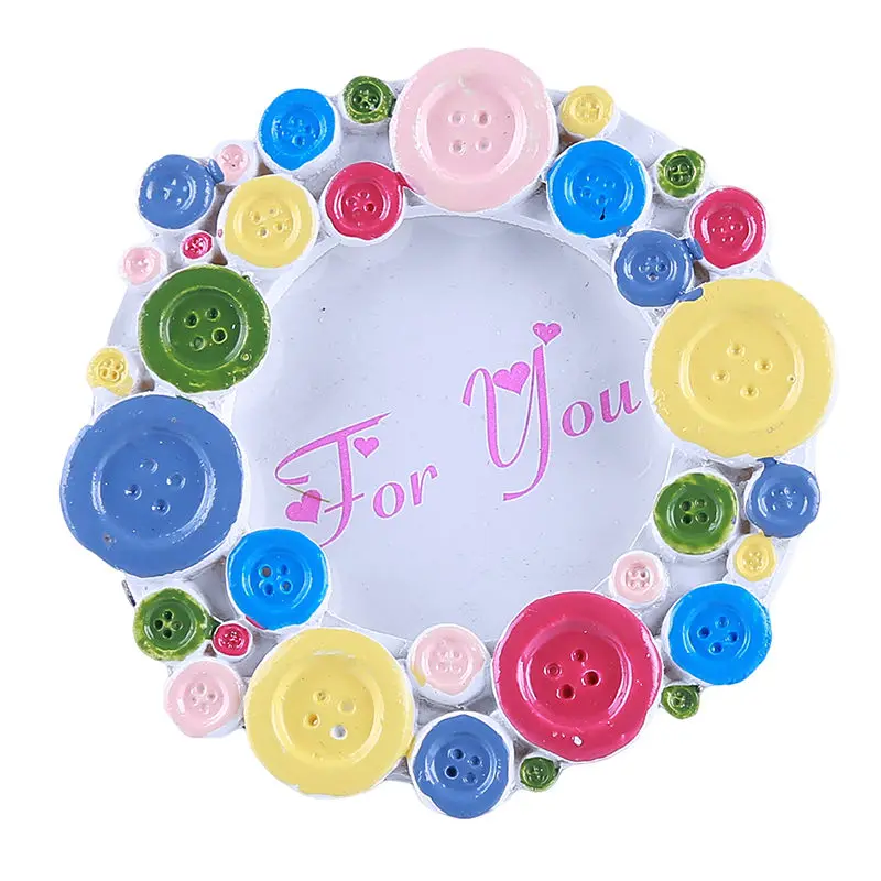 New Creative Cute Rainbow Button Photo Frame Nail Baby Full Moon Small Gift DIY Family Decoration | Дом и сад