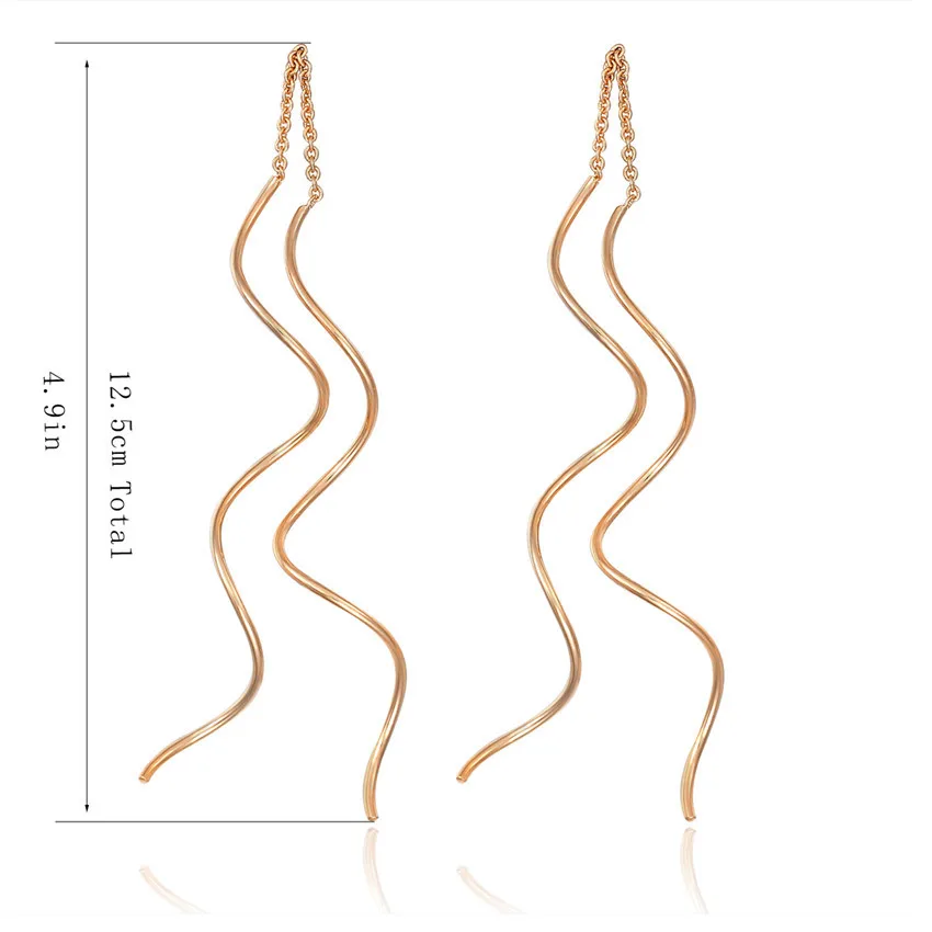 Розовое золото цвет Thead Двусторонняя вихревая звеньевая цепочка свисающие
