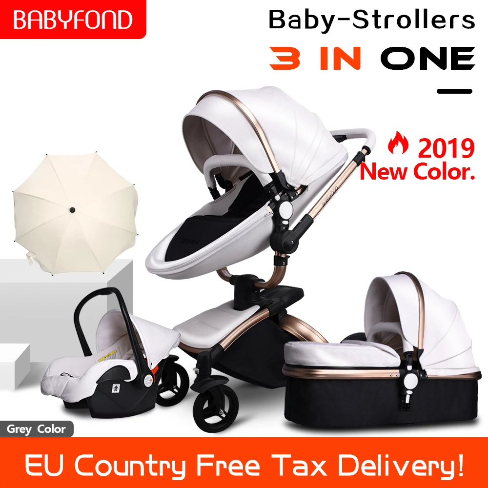 Бесплатная доставка! От 0 до 3 babyfond 4 в 1 детская коляска Роскошная модная ЕС костюм