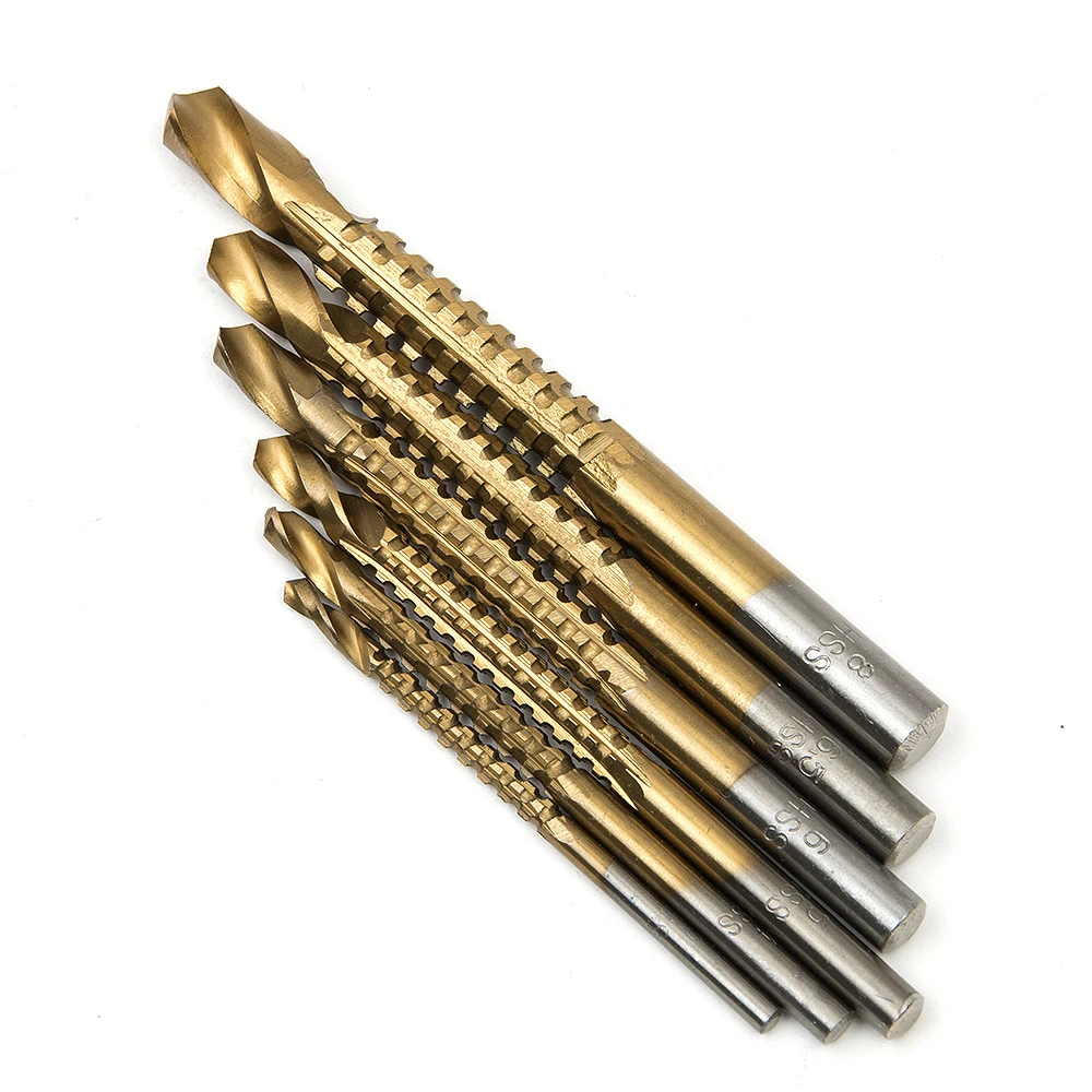 6 шт. профессиональные фрезы из быстрорежущей стали с титановым покрытием|plastic