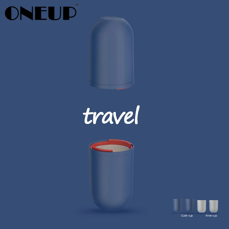 ONEUP креативная чашка для мытья путешествий двухслойная пластиковая коробка