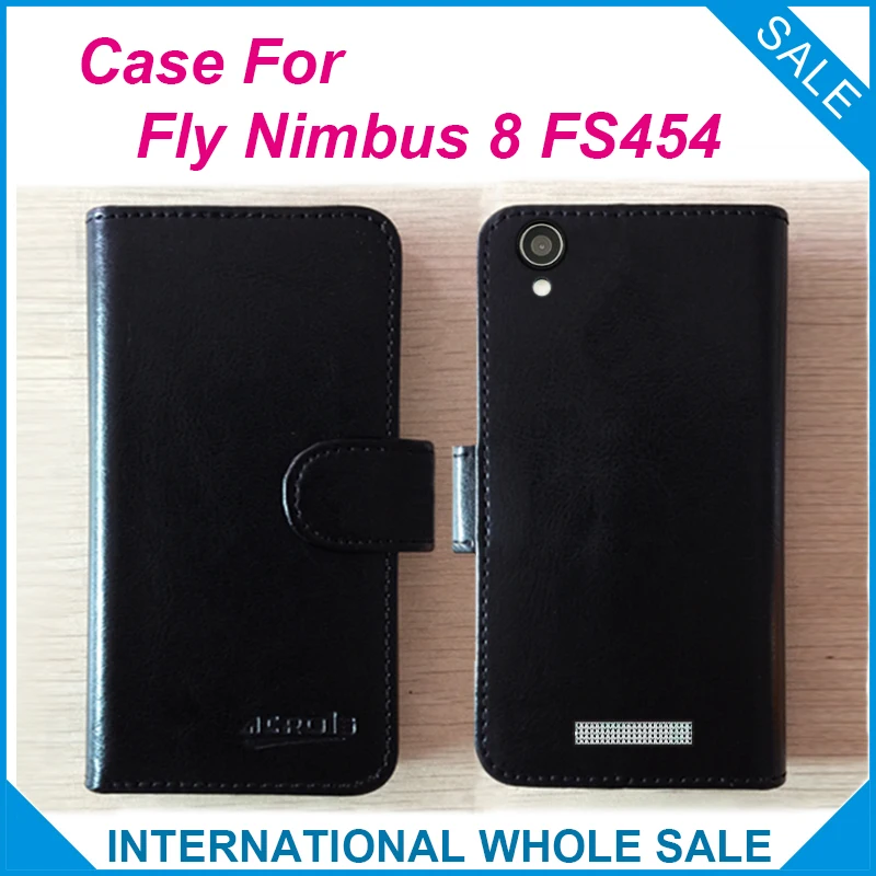 Лидер продаж! Чехол для Телефона Fly Nimbus 8 FS454 Эксклюзивный кожаный чехол 6 цветов