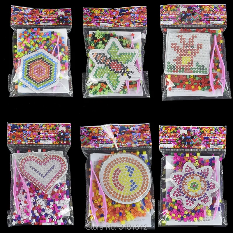 300 _ Hama бусины 5 мм DIY мультяшная пегборд зажим пинцет Perler доска пазлы цветная